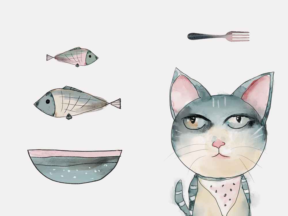 猫吃鱼din-8039